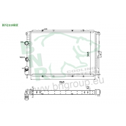 Радиатор воден RENAULT MEGANE SCENIC 96-03г. 1.9DTI Nissens №63938A