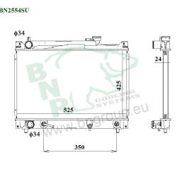 Радиатор воден SUZUKI GRAND VITARA 97-01г. 2.5i V6 24V Nissens №64159